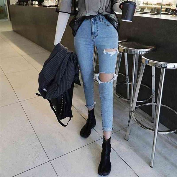 push up skinny denim jeans for women high waist ripped hole female pencil jeans streetwear stretch women denim pants, Blue
push up skinny denim jeans for women high waist ripped hole female pencil jeans streetwear stretch women denim pants, Blue