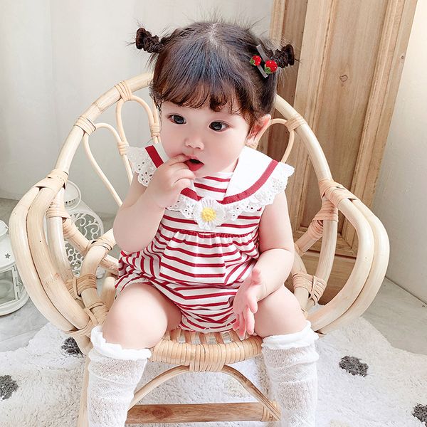 2021 new 0-24m newborn kids baby girls clothes summer sailor collar striped romper elegant casual sunsuit cute lovely outfits 0-2y houl, Blue
2021 new 0-24m newborn kids baby girls clothes summer sailor collar striped romper elegant casual sunsuit cute lovely outfits 0-2y houl, Blue