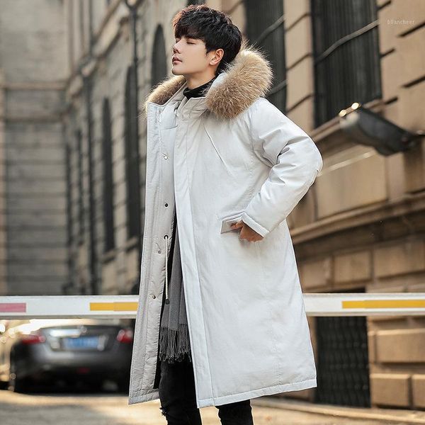 jacket men's middle and long style over the knee thickened real hair collar 2020 new winter warm and cold proof coat1, Black
jacket men's middle and long style over the knee thickened real hair collar 2020 new winter warm and cold proof coat1, Black