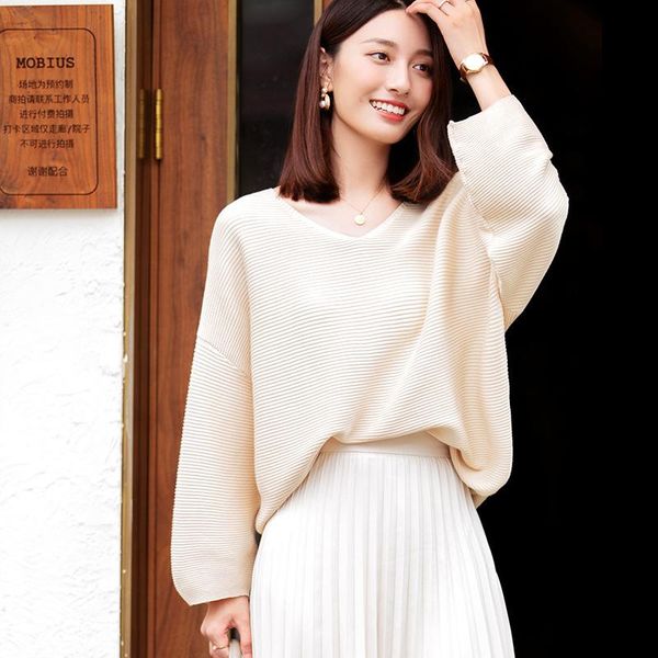 lazy style v neck sweater retro lantern long sleeve loose autumn winter female knitted y1637a, White;black
lazy style v neck sweater retro lantern long sleeve loose autumn winter female knitted y1637a, White;black