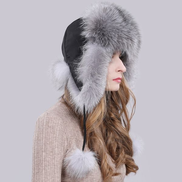 2020 in the open air snow natural female russian ushanka caps winter thick ears real warm fox skin bomber hats, Blue;gray
2020 in the open air snow natural female russian ushanka caps winter thick ears real warm fox skin bomber hats, Blue;gray