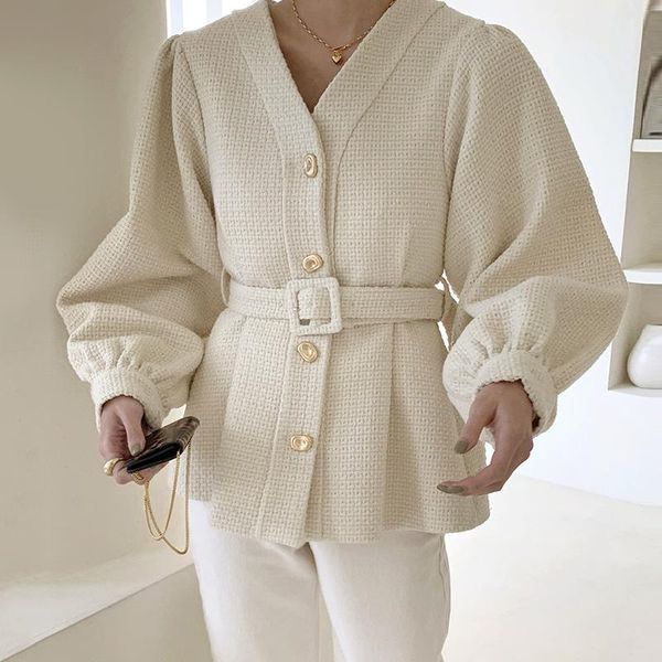 vintage office ladyjacket long sleeve v-neck single breasted slim solid color female outerwear elegant women coat with belt, Black;brown 
vintage office ladyjacket long sleeve v-neck single breasted slim solid color female outerwear elegant women coat with belt, Black;brown