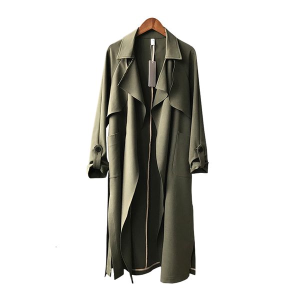casual loose designer women spring trench coats 2020 full sleeve european long open system band autum windbreaker, Tan;black
casual loose designer women spring trench coats 2020 full sleeve european long open system band autum windbreaker, Tan;black