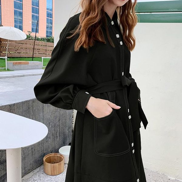 autumn women 2020 new red long windbreaker small man popular tool coat lapel coat trench1, Black
autumn women 2020 new red long windbreaker small man popular tool coat lapel coat trench1, Black