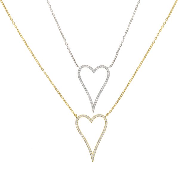 new styles heart pendant iced out bling lovely heart charm open link chain statement necklace 41+5cm women wedding jewelry gift, Silver
new styles heart pendant iced out bling lovely heart charm open link chain statement necklace 41+5cm women wedding jewelry gift, Silver