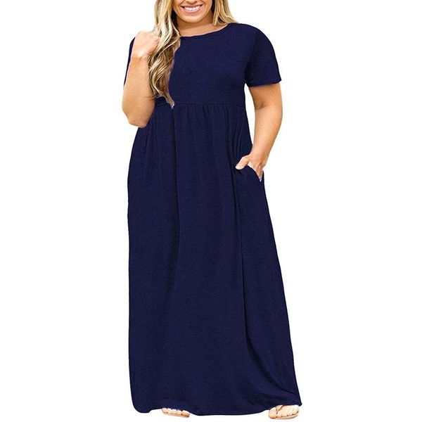 casual dresses 2021 s women o-neck short sleeve long summer dress plus size 7xl 8xl 9xl vintage maxi with pockets female, Black;gray
casual dresses 2021 s women o-neck short sleeve long summer dress plus size 7xl 8xl 9xl vintage maxi with pockets female, Black;gray