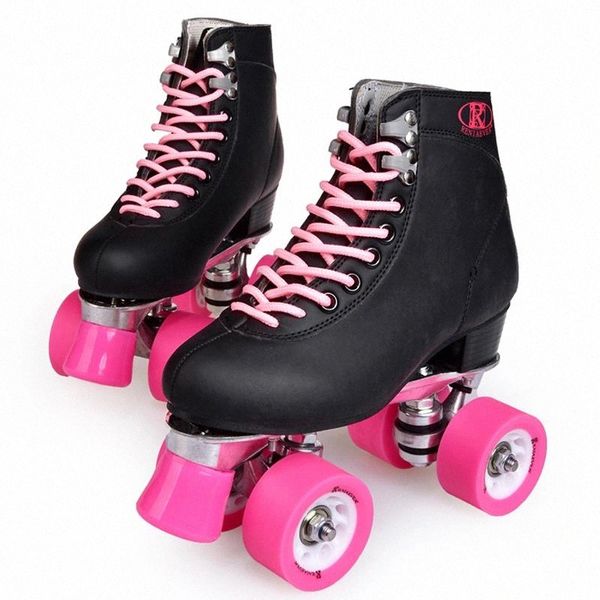 double row skates, four-wheels roller skating rink, metal-soled, black shoes, pink wheel, street roller skates #w15b
double row skates, four-wheels roller skating rink, metal-soled, black shoes, pink wheel, street roller skates #w15b