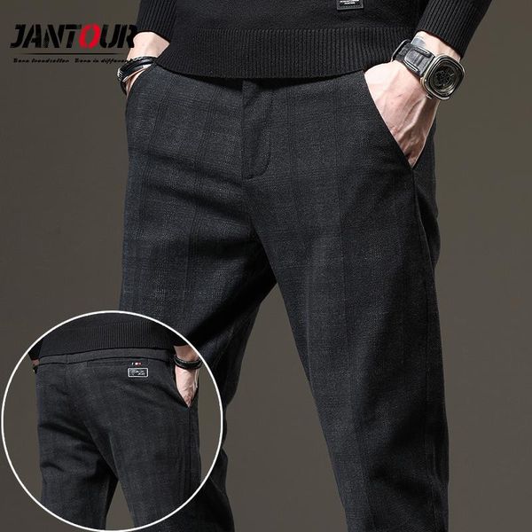 men's pants brand pantalones de hombre men 2021 fashion 3 colour business work autumn winter thicken high elasticity trousers, Black
men's pants brand pantalones de hombre men 2021 fashion 3 colour business work autumn winter thicken high elasticity trousers, Black