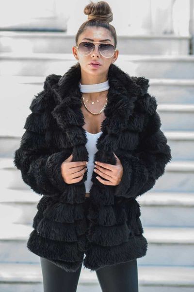 women's fur & faux parka women coats 2021 thick winter outwear warm long jacket female temperament slim overcoat, Black
women's fur & faux parka women coats 2021 thick winter outwear warm long jacket female temperament slim overcoat, Black