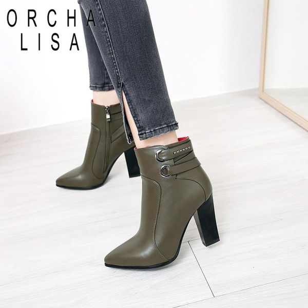 orcha lisa ankle boots for women pointed toe buckle zipper fashion new spring autumn boots female mujer botas black green c333
orcha lisa ankle boots for women pointed toe buckle zipper fashion new spring autumn boots female mujer botas black green c333