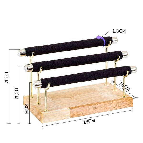 classic velvet t-bar bracelet necklace jewelry display stand rack w/ wooden base, Pink;blue
classic velvet t-bar bracelet necklace jewelry display stand rack w/ wooden base, Pink;blue