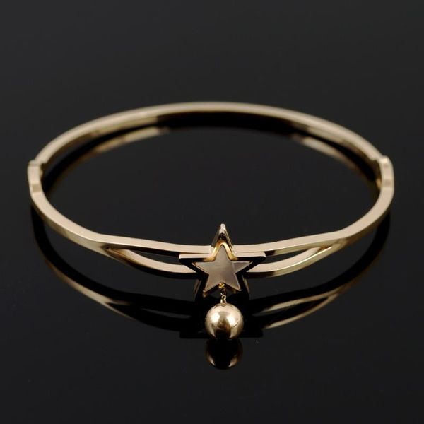 bangle luxury pentagram shaped ball bracelet open cuff design stainless steel star double layer for women wedding jewelry, Black
bangle luxury pentagram shaped ball bracelet open cuff design stainless steel star double layer for women wedding jewelry, Black