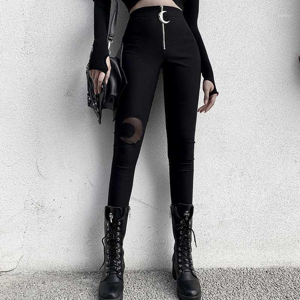 women's pants & capris gothic black women crescent zipper high waist bodycon pencil 2021 spring goth female dark moon hollow out slim p, Black;white
women's pants & capris gothic black women crescent zipper high waist bodycon pencil 2021 spring goth female dark moon hollow out slim p, Black;white
