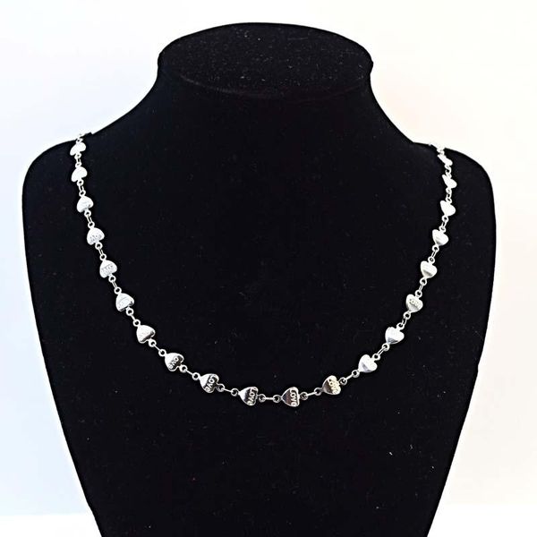 fashion female hearts choker necklace color rose gold stainless steel statement like hearts chain necklace jewelry, Silver
fashion female hearts choker necklace color rose gold stainless steel statement like hearts chain necklace jewelry, Silver