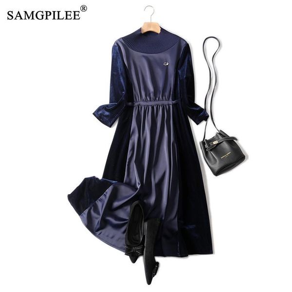 women clothing winter 2020 office lady winter dress a-line patchwork three quarter sleeve plus size empire o-neck dresses woman, Black;gray
women clothing winter 2020 office lady winter dress a-line patchwork three quarter sleeve plus size empire o-neck dresses woman, Black;gray