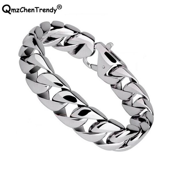 stainless steel hip hop jewelry mens curb cuban chain bracelets bangle men punk link chains fashion brace lace 21cm*1.5cm, Black
stainless steel hip hop jewelry mens curb cuban chain bracelets bangle men punk link chains fashion brace lace 21cm*1.5cm, Black