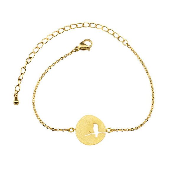 charm bracelets 10pcs/lot dainty bird bracelet for women gold color chain stainless steel round disc bridesmaid gifts pulsera hombre, Golden;silver
charm bracelets 10pcs/lot dainty bird bracelet for women gold color chain stainless steel round disc bridesmaid gifts pulsera hombre, Golden;silver