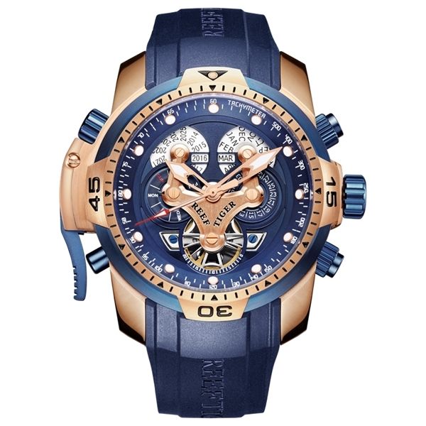 reef tiger/rt brand luxury sport watch men rose gold military watches blue rubber strap automatic waterproof watches rga3503 q1129, Slivery;brown
reef tiger/rt brand luxury sport watch men rose gold military watches blue rubber strap automatic waterproof watches rga3503 q1129, Slivery;brown