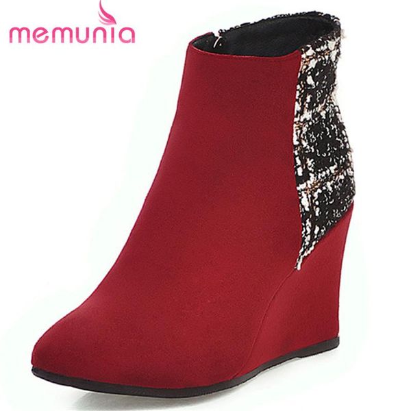 boots memunia 2021 arrival women ankle pointed toe flock mixed colors autumn wedges shoes zip elegant party wedding woman, Black
boots memunia 2021 arrival women ankle pointed toe flock mixed colors autumn wedges shoes zip elegant party wedding woman, Black