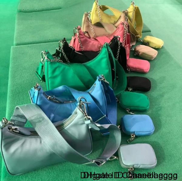 3-piece total color shoulder handbag good match women bags nylon crossbody new fashion with box