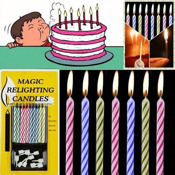 fun relighting candles cake candles for birthday party supplies safe flames decoration colorful flame relighting candle
fun relighting candles cake candles for birthday party supplies safe flames decoration colorful flame relighting candle
