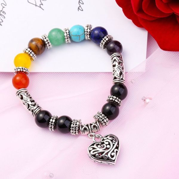 eye fashion new colorful yoga tiger energy 10mm stone handmade beaded men's peach heart bracelet, Black
eye fashion new colorful yoga tiger energy 10mm stone handmade beaded men's peach heart bracelet, Black