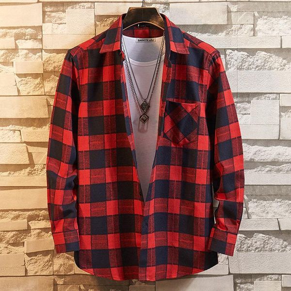 100% cotton flannel men's plaid shirt slim fit spring autumn male brand casual long sleeved shirts soft comfortable 4xl1, White;black
100% cotton flannel men's plaid shirt slim fit spring autumn male brand casual long sleeved shirts soft comfortable 4xl1, White;black