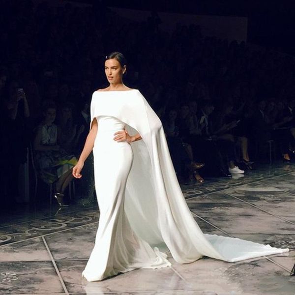 simple long train mermaid wedding dresses bateau neck cape sleeve wrap white satin bridal wedding gowns reception dress for bride custom mad
simple long train mermaid wedding dresses bateau neck cape sleeve wrap white satin bridal wedding gowns reception dress for bride custom mad