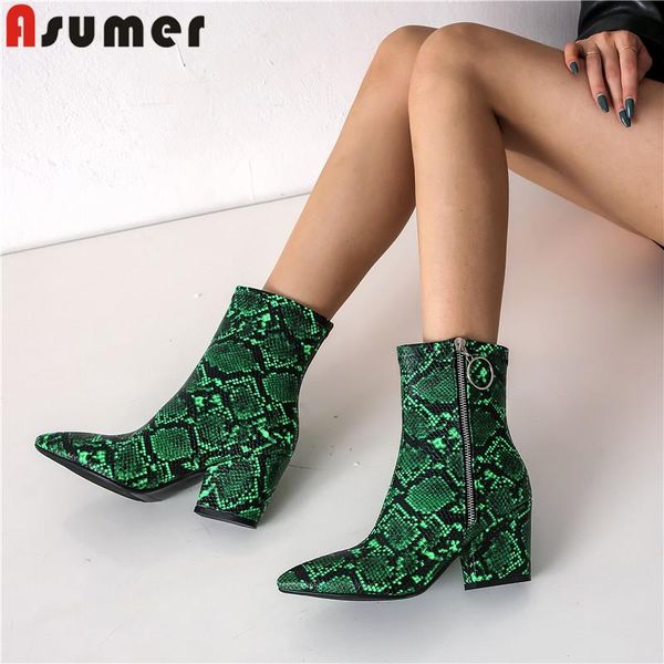 asumer big size 34-43 fashion ankle boots pointed toe zip square high heels shoes classic female boots prom autumn winter, Black
asumer big size 34-43 fashion ankle boots pointed toe zip square high heels shoes classic female boots prom autumn winter, Black