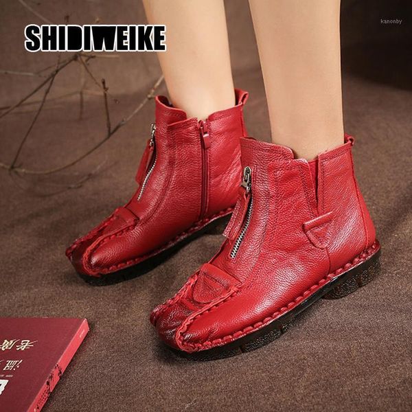 boots genuine leather shoes woman winter snow 2021 women's ankle flat with zip fur female retro comfortable v8321, Black
boots genuine leather shoes woman winter snow 2021 women's ankle flat with zip fur female retro comfortable v8321, Black