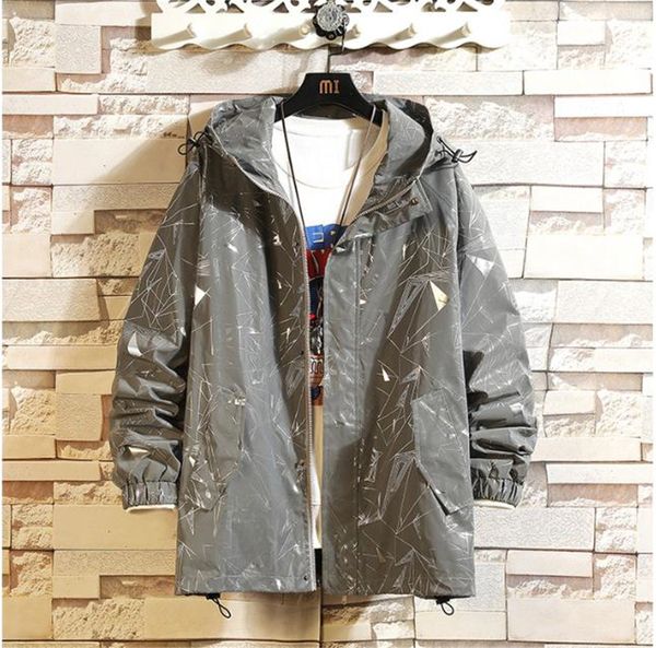 fashion- 3m reflective mens jacket spring autumn casual loose hooded jackets coats mens designer with packet clothing, Black;brown
fashion- 3m reflective mens jacket spring autumn casual loose hooded jackets coats mens designer with packet clothing, Black;brown