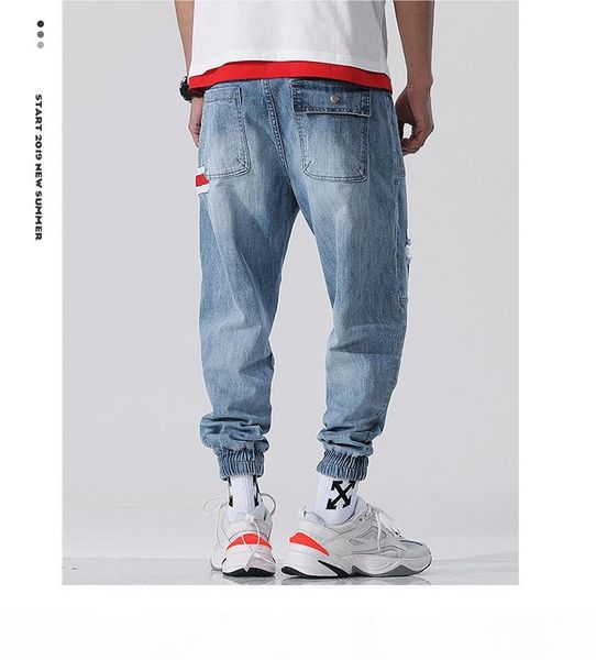mens jeans ankle banded spring time harem pants leisure pencil pants ancients loose japaness fashionable tide overalls, Blue
mens jeans ankle banded spring time harem pants leisure pencil pants ancients loose japaness fashionable tide overalls, Blue