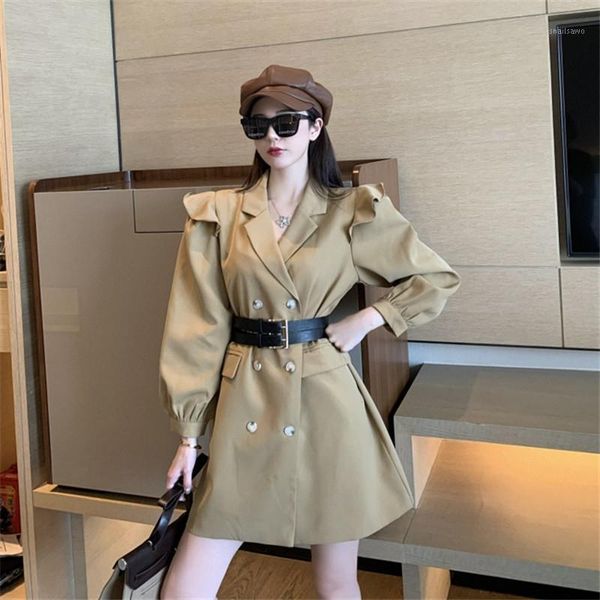korean double-breasted slim waist female autumn and winter new suit jacket dress with belt retro blazers women1, White;black
korean double-breasted slim waist female autumn and winter new suit jacket dress with belt retro blazers women1, White;black