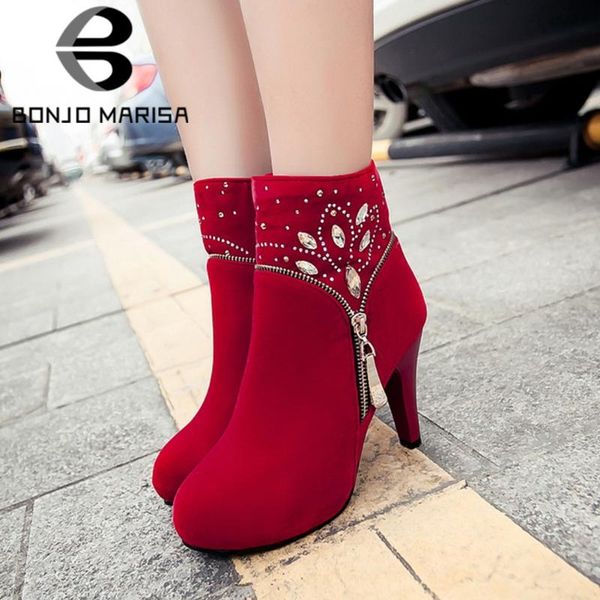 boots bonjomarisa elegant office lady round toe winter ankle zipper metal high heels women casual daily shoes woman, Black
boots bonjomarisa elegant office lady round toe winter ankle zipper metal high heels women casual daily shoes woman, Black