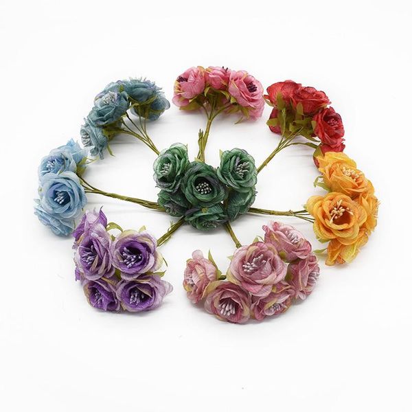 6 искусственная роза мини букет свадьба дома украшения дома аксессуары рождественские цветы стены diy девушка головной убор подарки брошь 
6 искусственная роза мини букет свадьба дома украшения дома аксессуары рождественские цветы стены diy девушка головной убор подарки брошь