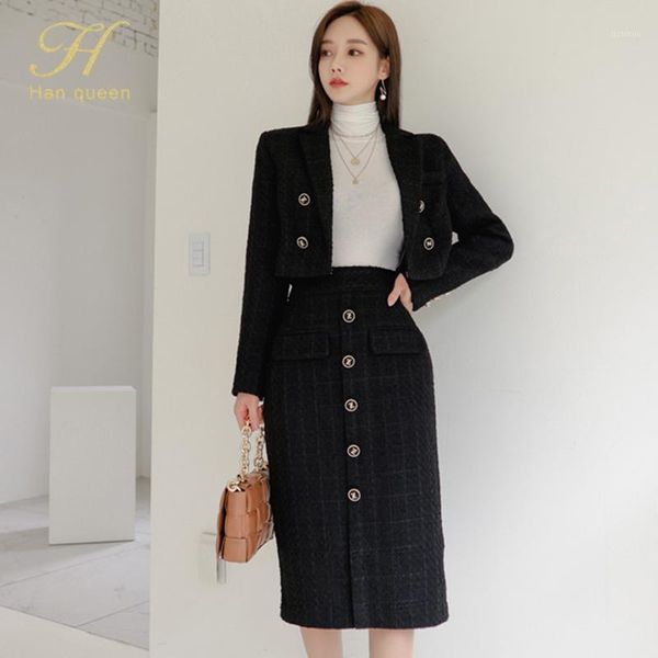 h han queen winter elegant sets korean version woolen coat & single-breasted pencil skirt suit women casual party 2-piece set1, White
h han queen winter elegant sets korean version woolen coat & single-breasted pencil skirt suit women casual party 2-piece set1, White