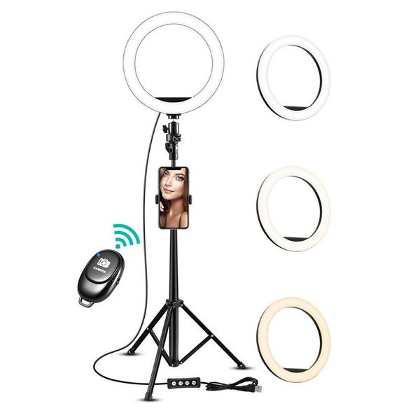 10.2 Inch Led Selfie Ring Light Studio Pgraphy P Ring Fill Light With Tripod Phone Stand For Live Sream Makeup 504#2