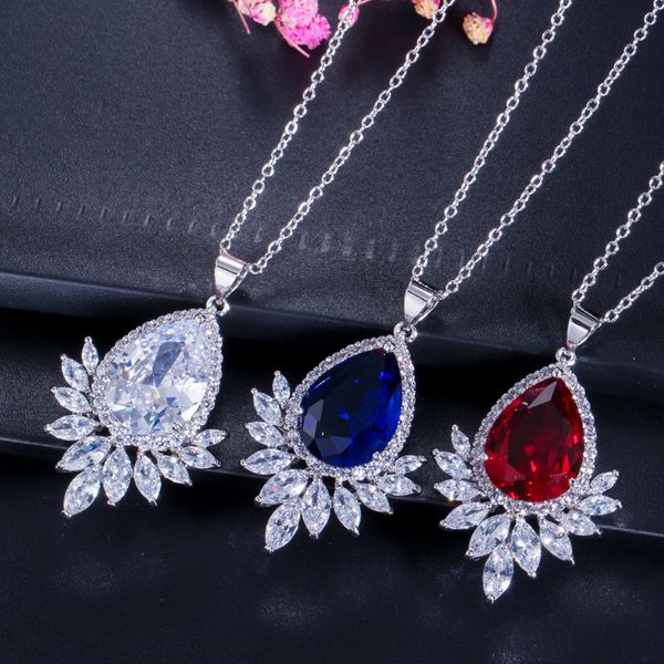 2019 new arrival women multi colors crystal blue cubic zircon peblue cubic zirconndant necklace jewelry sets, Silver
2019 new arrival women multi colors crystal blue cubic zircon peblue cubic zirconndant necklace jewelry sets, Silver