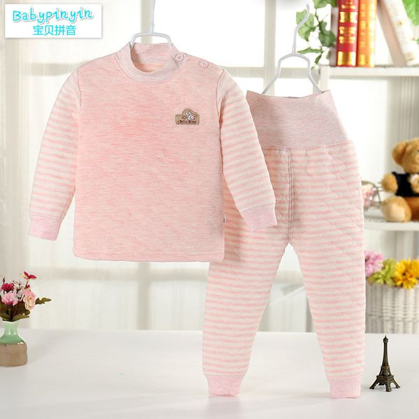 winter warm and thickened baby clothing colored cotton children's long sleeve high waist belly protection underwear set, White
winter warm and thickened baby clothing colored cotton children's long sleeve high waist belly protection underwear set, White