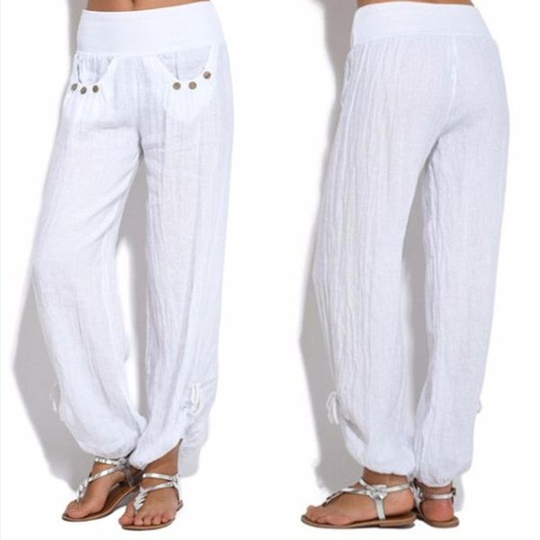 women casual loose low waist lace-up buttons solid color wide leg pants trousers ladies sport travel pockets long pants, Black;white
women casual loose low waist lace-up buttons solid color wide leg pants trousers ladies sport travel pockets long pants, Black;white