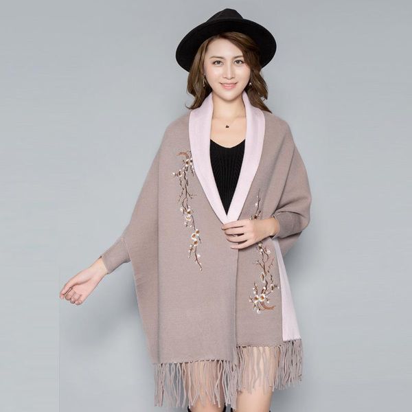 scarves autumn winter scarf embroidery shawl with sleeve women cape ultra long flower mantilla artificial cashmere 190*70cm, Blue;gray
scarves autumn winter scarf embroidery shawl with sleeve women cape ultra long flower mantilla artificial cashmere 190*70cm, Blue;gray