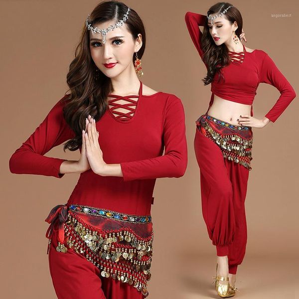 new belly dance long sleeve practice wear 2020 winter lantern trousers oriental dance yoga bellydance costume bl23681, Black;red
new belly dance long sleeve practice wear 2020 winter lantern trousers oriental dance yoga bellydance costume bl23681, Black;red