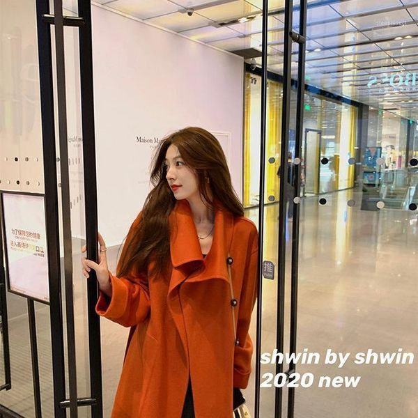 all wool double coat of long female temperament cloth coat collar design autumn and winter1, Black
all wool double coat of long female temperament cloth coat collar design autumn and winter1, Black