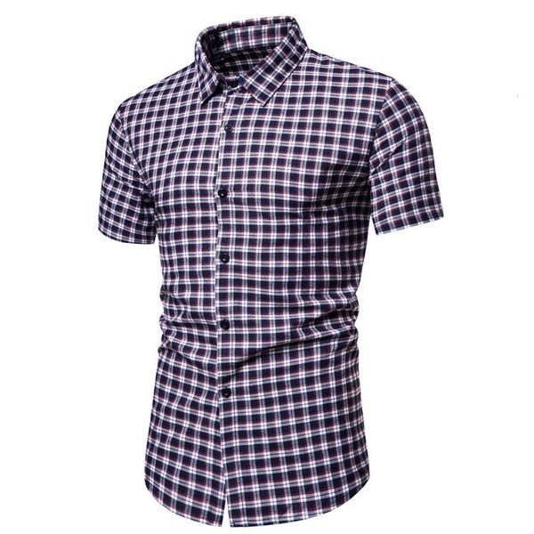 social 2020 dress shirts for men casual slim short sleeve men clothing plaid printing shirt men streetwear camisas para hombre, White;black
social 2020 dress shirts for men casual slim short sleeve men clothing plaid printing shirt men streetwear camisas para hombre, White;black