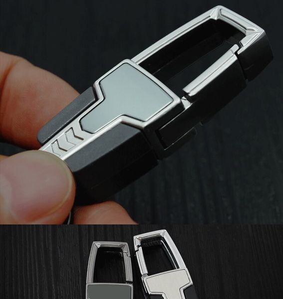 fashion chain metal leather new men's car buckle personal keychain key ring, Silver
fashion chain metal leather new men's car buckle personal keychain key ring, Silver