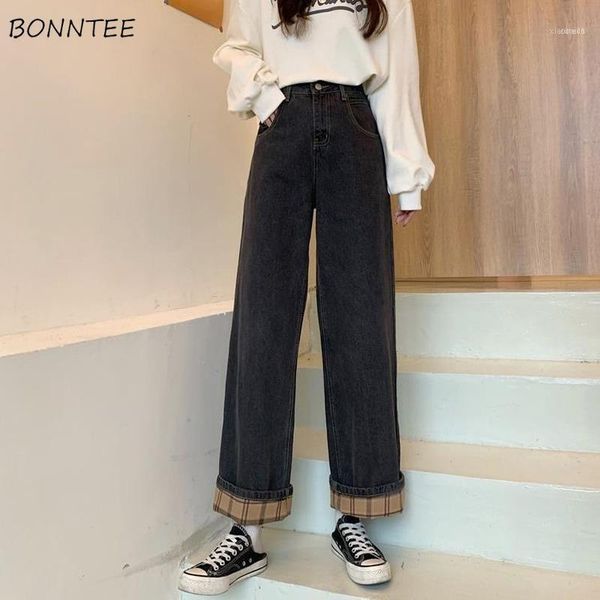 jeans women high waist spliced roll up hem fashion wide leg trousers students harajuku womens new fashion chic retro clothing11, Blue
jeans women high waist spliced roll up hem fashion wide leg trousers students harajuku womens new fashion chic retro clothing11, Blue
