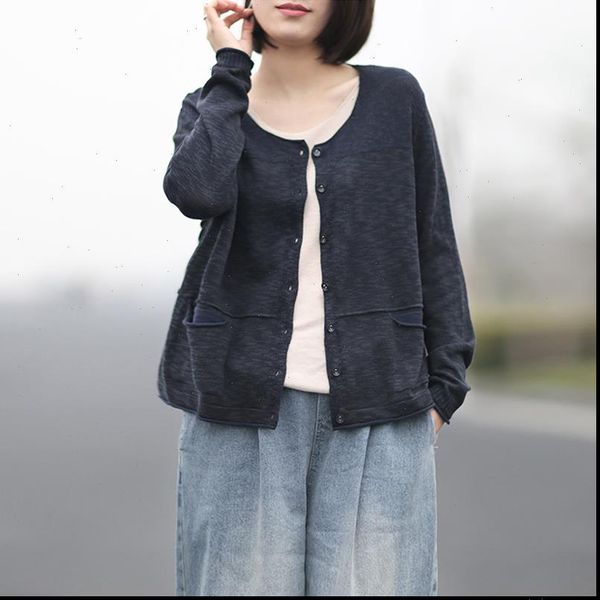 women new autumn cotton linen v neck single breasted knitted cardigan 2021 vintage long sleeve pockets women sweater, White;black
women new autumn cotton linen v neck single breasted knitted cardigan 2021 vintage long sleeve pockets women sweater, White;black