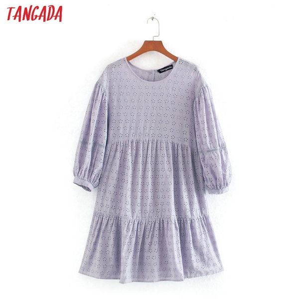 tangada women elegant purple embroidery dress short sleeve females summer cotton dresses vestidos lj200808, Black;gray
tangada women elegant purple embroidery dress short sleeve females summer cotton dresses vestidos lj200808, Black;gray