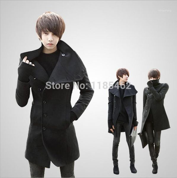 men's trench coats 2014 winter mens long coat men's wool turn down collar sing breasted men 491, Tan;black
men's trench coats 2014 winter mens long coat men's wool turn down collar sing breasted men 491, Tan;black
