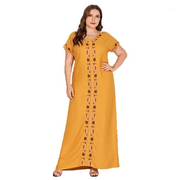 women muslim maxi dress ramadan v-neck robe oman dubai casual loose gown embroidery plus size 2002 summer short sleeve dresses1, Red
women muslim maxi dress ramadan v-neck robe oman dubai casual loose gown embroidery plus size 2002 summer short sleeve dresses1, Red